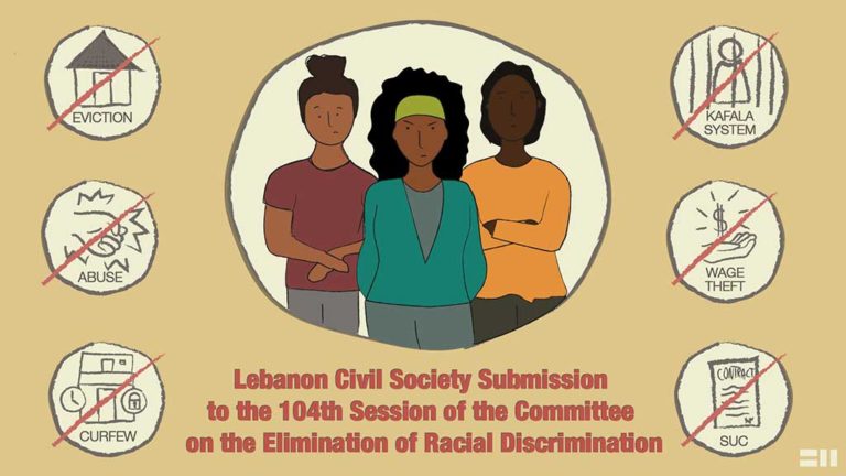 Lebanon Civil Society Submission to the 104th Session of the Committee on the Elimination of Racial Discrimination