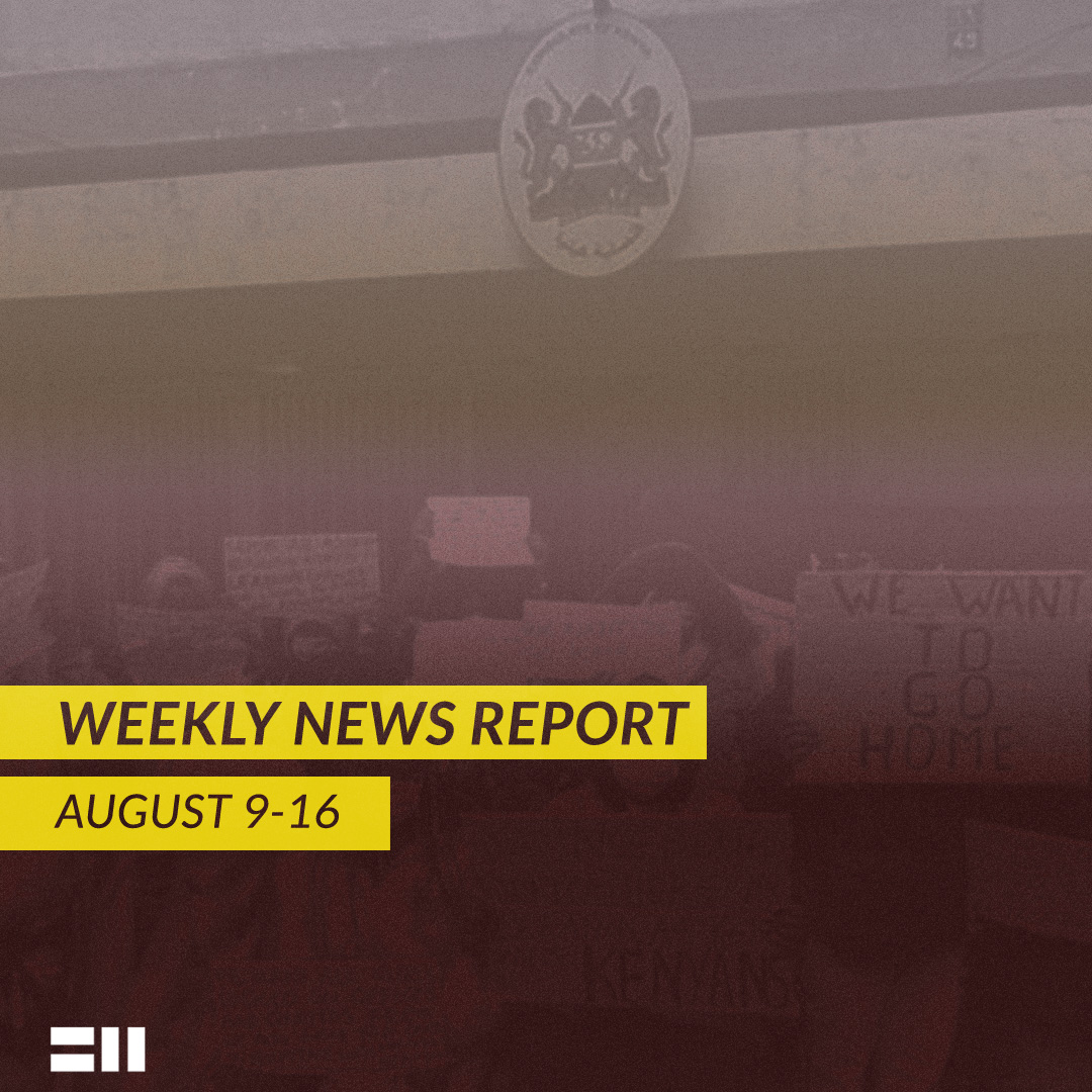 Weekly News Report: August 9-16